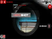 Stick Squad 4 free online sniper game featuring stick figures Damien Walker and Ron Hawkings targeting enemies