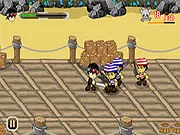 Merchant of Pasai free strategy game screenshot, Chanz the merchant trading goods in a bustling historical port