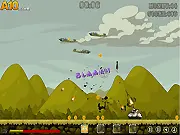 Play Panzault free online tank defense game, tank shooting down planes and helicopters