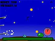 Screenshot of the Run Don't Stop online game showing a small character desperately jumping across brown, square platforms as bright orange molten lava rises rapidly from the bottom of the screen.