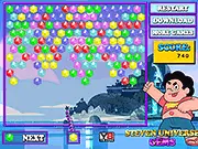 Play Steven Universe Gems Bubble Shooter free online game matching diamonds and colored gems