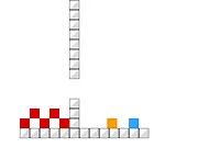 Minimal Cube Adventure 2D platformer game online, orange cube jumping towards the level exit.
