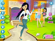 Screenshot of Emily's Diary: Inventive Ami game showing the character Ami and her pet rat Alfred in a busy laboratory setting, free online science and invention game