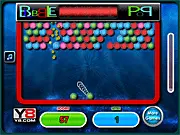 Screenshot of Bubble Pop Adventure puzzle game, showing colorful bubbles being matched and popped by the player's cannon.