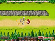 Big Hero 6 Vs Skeleton Army free online game screenshot, action defense game with heroes fighting zombie skulls, play free on PlayArcadeHub