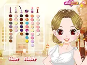 Play Fairytale Princess dress-up game online, princess Emilia getting ready for a castle party, free princess styling game
