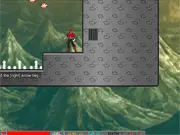 Power Rangers Stone Prison free game screenshot, the Power Ranger character jumping over deadly spikes.