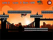 Johnny Jailbreak game screenshot with character running on ceiling, play free online gravity puzzle game