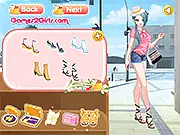 Vanilla Pudding 2 game screenshot: two female college friends dressed in soft, pastel-colored outfits, free online dress-up game