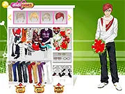 Alexandra's Date Dress-Up game screenshot: Alex and her boyfriend standing together in stylish clothes, free online couple dress-up game