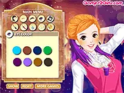 Party Hairstyles online game screenshot showing a girl with a beautifully styled party updo