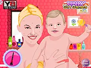 Mom Spa Facial Makeover game online, spa and dress-up for a mother, free beauty salon game