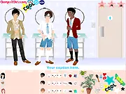 Schoolmates Dress Up free online game featuring a group of stylish high school students