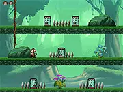 Happy Monkey Run 2 free online jumping game avoiding crabs, bullets, and bombs