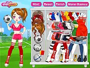Play Football Girl Dress Up free online game. Choose sportswear and accessories for a female football player on PlayArcadeHub.