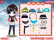 Date in Winter dress up game online free, play couple fashion game, stylish winter date outfits for Naomi and Mark