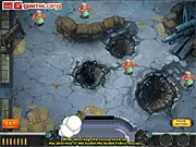 Big Hero 6 character shooting a horde of approaching zombies in the intense free online action game