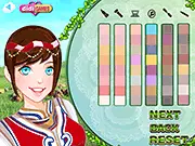 Two beautiful sisters, Bella and Sarah, wearing charming historical prairie fashion outfits in the free online dress-up game