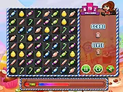 Play Super Candy Match 2 free online puzzle game, featuring colorful candies being swapped on a grid board.