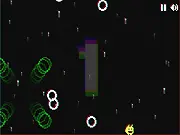 Jump Over the Rings free online endless skill game tiny alien creature timing challenge