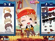 Pirate Symbols free online dress up game featuring a character in a stylish pirate-themed costume and accessories