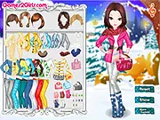Fashion Leggings Girl online dress up game screenshot showing a stylized winter outfit