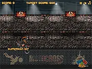 Motor Cross Nitro free online game screenshot, stunt bike jumping off a ramp, motocross game