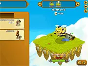 A line of powerful fantasy heroes fighting a large, cartoon monster in the online idle game Clicker Heroes