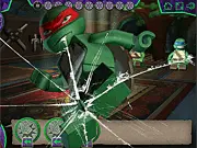 Screenshot of Teenage Mutant Ninja Turtles Ninja Training game, Master Splinter with Leonardo, Donatello, Michelangelo, and Raphael practicing moves