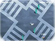Time 4 Cat free online game screenshot, stealth puzzle game, cat avoiding people to grab food, strategic push ability