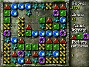 Undead Lines free online puzzle game screenshot, match 5 or more undead items in a line, strategic match-3 gameplay