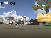 Play Zombie Hearts Chicken free online running game, zombie runs through farm eating chickens