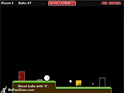 Spaceship firing a colored ball in the free online arcade shooter game Balls in Space