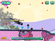 Screenshot of Theft Super Cars game showing a fast super car using a nitro boost while being chased by police cars