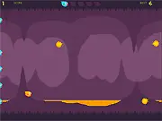 Lava Bird free online game screenshot - Flying fire-spitting bird avoiding blue birds and bouncing fireballs on PlayArcadeHub