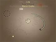 Shadow Snake II game screenshot showing the snake character dodging enemies to collect a glowing orb