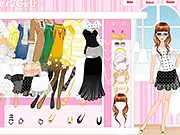 Screenshot from Sweet Spring showing two young ladies posing in bright, pastel-colored floral dresses and fashionable spring outfits.
