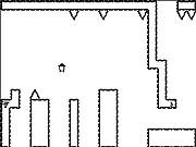Don't Touch The Spikes game screenshot, character bouncing between spike walls online