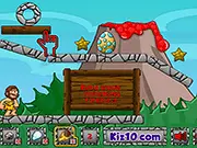 DinoSitter online game screenshot showing dinosaur eggs and jungle obstacles on PlayArcadeHub