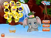 Pet Stars Funny Elephant free online game virtual pet care grooming dress up PlayArcadeHub