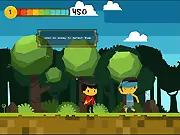 Hikayat fantasy adventure game screenshot showing a hero character standing in a mysterious, dangerous forest at night