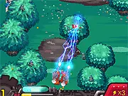 Magnetic Tank Battle free online action game, electric cannon shooter, destroy enemy bases, PlayArcadeHub