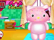 Play Hello Kitty Stylish Makeover free online, a spa and dress up game where Hello Kitty gets pampered and dressed for shopping.