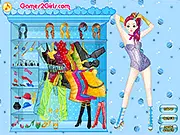 Play French Popstar Contest free online, a dress up game where players choose a trendy stage outfit for a girl entering a music talent show.