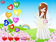 Wedding Party Bride Dress-Up Online Game - fashionable bride choosing a reception dress
