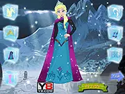 Dress-up game where players style Elsa from Frozen for a royal event