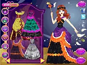 Desert's Dark Princess Dress Up free online game - styling a beautiful mystical princess in dark desert attire