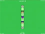 The Evil Goat character preparing to slide across the screen to push block people into sharp spikes in the free puzzle game