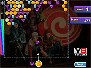 Descendants Candy Shooter free online game, Disney bubble shooter, play Descendants game on PlayArcadeHub