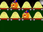 Pumpkin Patch Match free online memory game screenshot showing haystacks and pumpkins